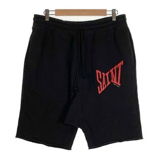 SAINT Mxxxxxx セントマイケル 21SS Logo Sweat Shorts ロゴプリント スウェットショーツ ショートパンツ ブラック Size M(その他)