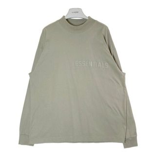 ★Essentials エッセンシャルズ コットン モックネック ロゴ Tシャツ ベージュ sizeM