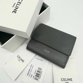 celine - 【付属品完備・美品✨】セリーヌ 3つ折財布 スモール トリフォールド グレー