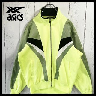 アシックス(asics)のasics アシックス 80s トラックジャケット M～Lサイズ ライムグリーン(ジャージ)