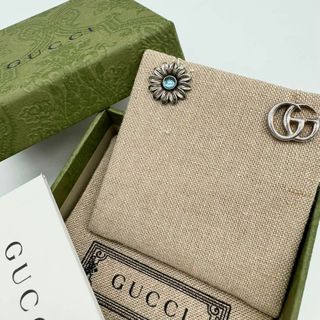 グッチ(Gucci)の【付属品完備・極美品✨】グッチ ピアス フラワー マーモント インターロッキング(ピアス)