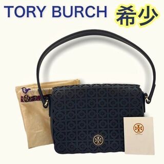 Tory Burch - 【希少品】トリーバーチ ハンドバッグ パンチング レザー 紺 ネイビー