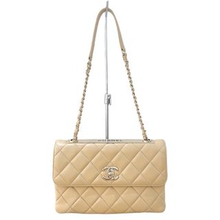 シャネル(CHANEL)の　シャネル CHANEL トレンティCC チェーンショルダーバッグ A92235 ベージュ　ゴールド金具 ラムスキン レディース ショルダーバッグ(ショルダーバッグ)