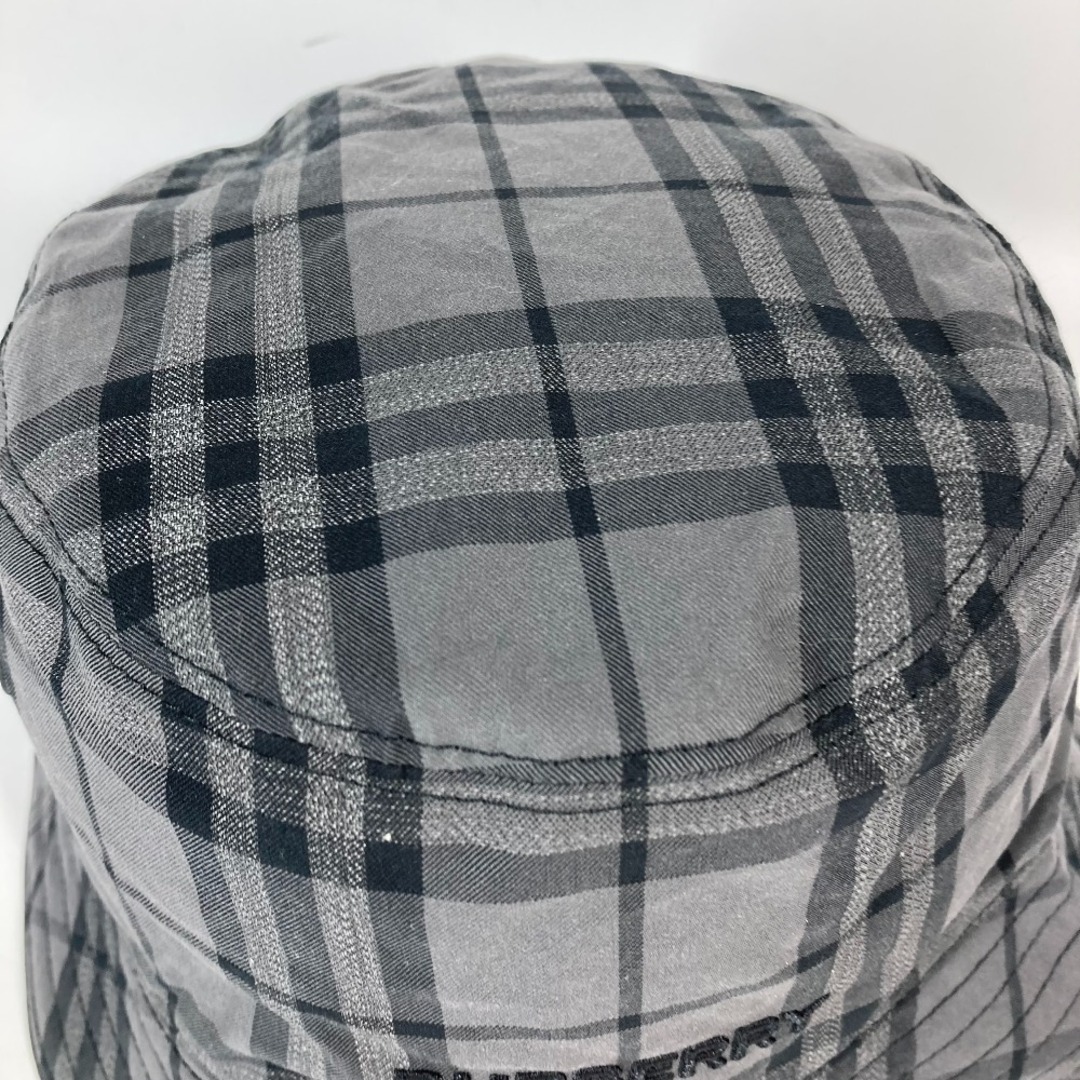 BURBERRY(バーバリー)のバーバリー BURBERRY チェック 8057102 POP TRADING COMPANY CRUSHER HAT ポップトレーディングカンパニー ハット帽 帽子 バケットハット ボブハット ハット コットン グレー 美品 メンズの帽子(ハット)の商品写真