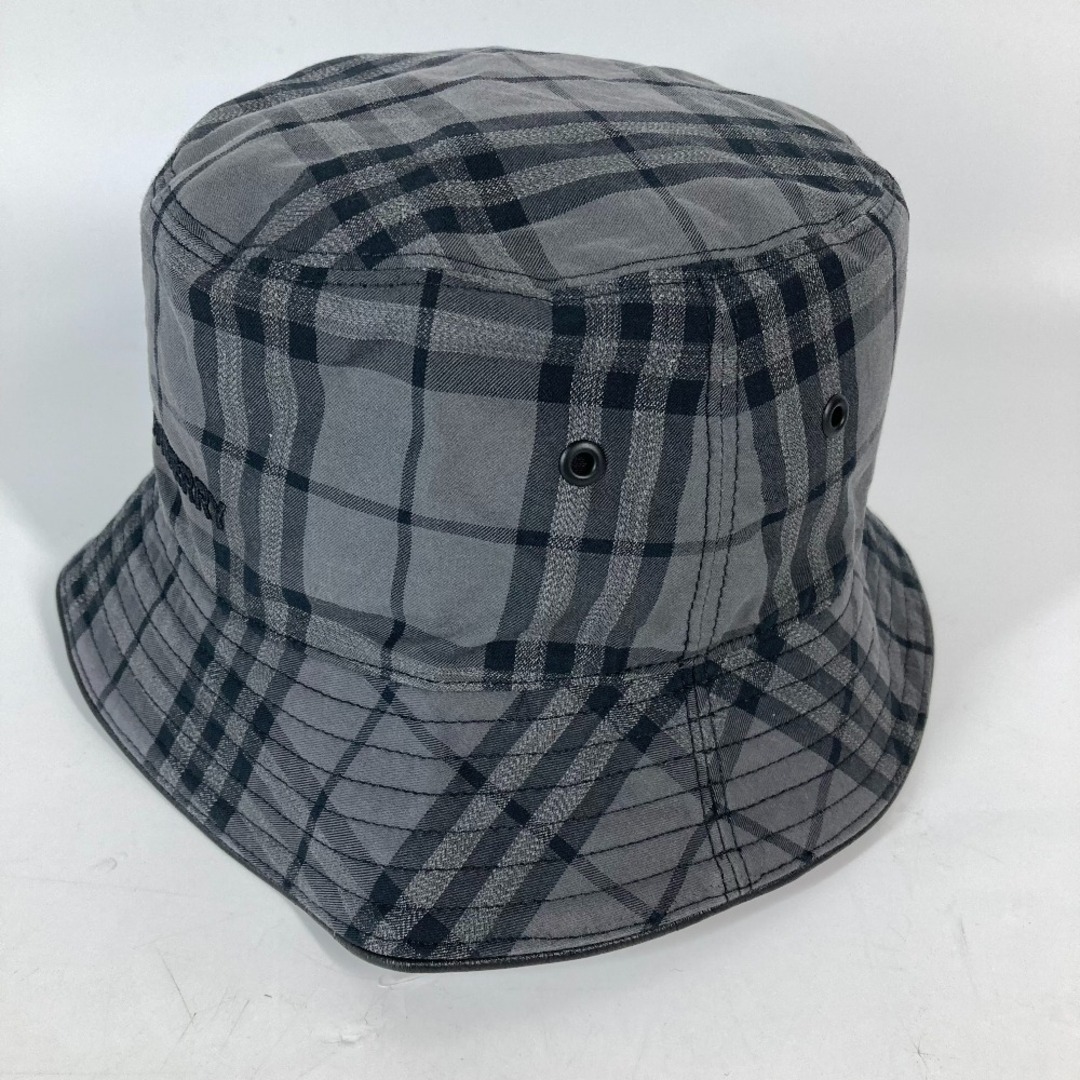 BURBERRY(バーバリー)のバーバリー BURBERRY チェック 8057102 POP TRADING COMPANY CRUSHER HAT ポップトレーディングカンパニー ハット帽 帽子 バケットハット ボブハット ハット コットン グレー 美品 メンズの帽子(ハット)の商品写真