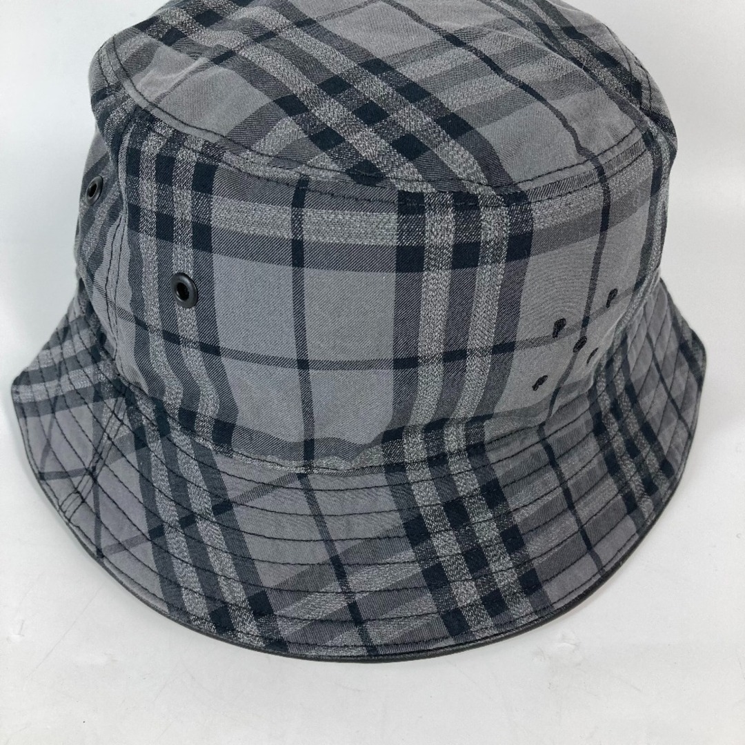 BURBERRY(バーバリー)のバーバリー BURBERRY チェック 8057102 POP TRADING COMPANY CRUSHER HAT ポップトレーディングカンパニー ハット帽 帽子 バケットハット ボブハット ハット コットン グレー 美品 メンズの帽子(ハット)の商品写真