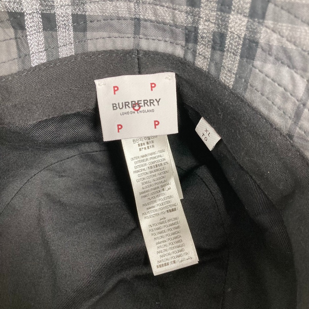 BURBERRY(バーバリー)のバーバリー BURBERRY チェック 8057102 POP TRADING COMPANY CRUSHER HAT ポップトレーディングカンパニー ハット帽 帽子 バケットハット ボブハット ハット コットン グレー 美品 メンズの帽子(ハット)の商品写真