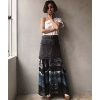 アメリヴィンテージ(Ameri VINTAGE)のAMERI MEDI MARIANA DENIM SKIRT (ロングスカート)