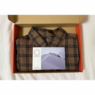 山と道 Merino Shirt Brown Check / S 2023年(登山用品)