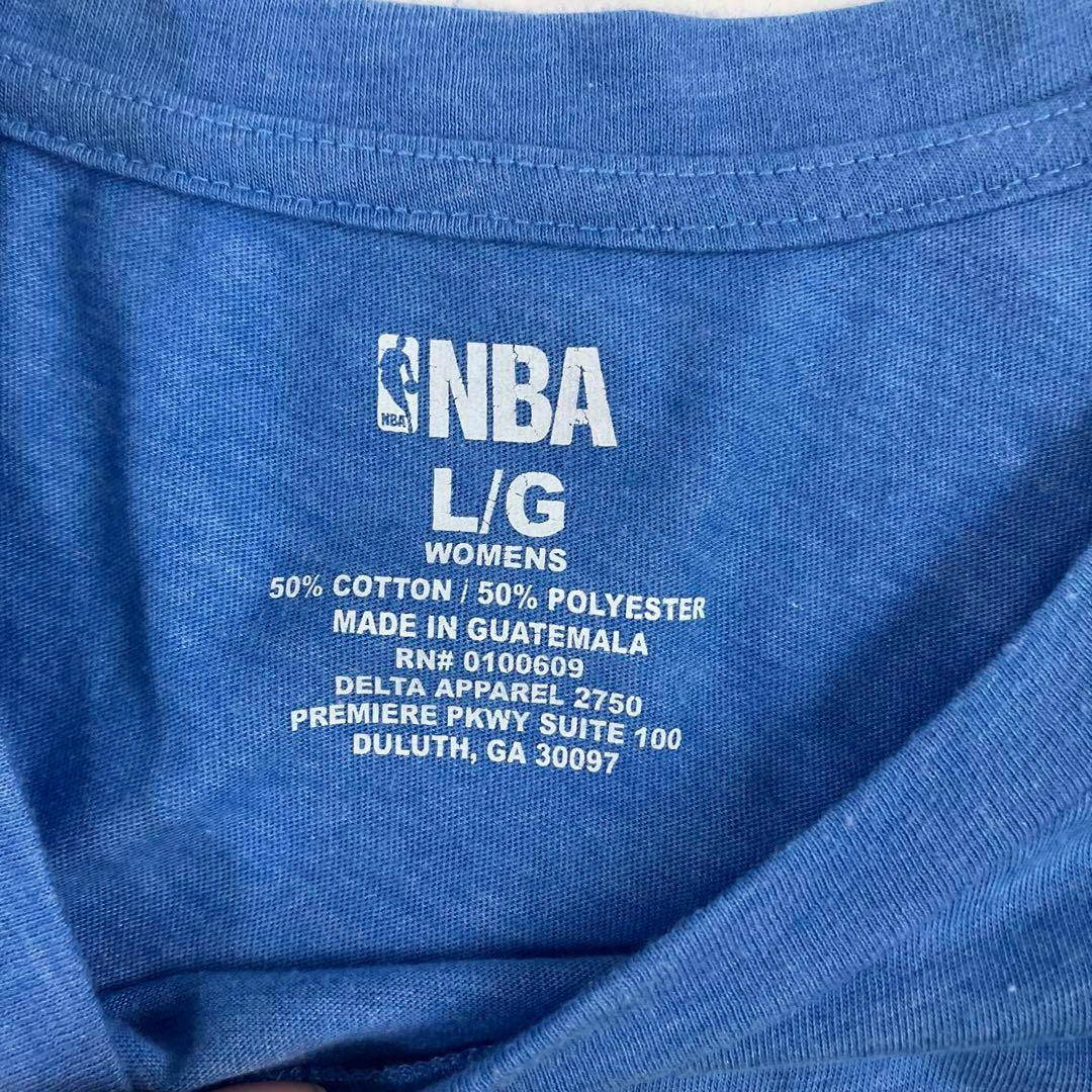 NBA Tシャツ　L 古着女子　ブルー　バスケット レディースのトップス(Tシャツ(半袖/袖なし))の商品写真