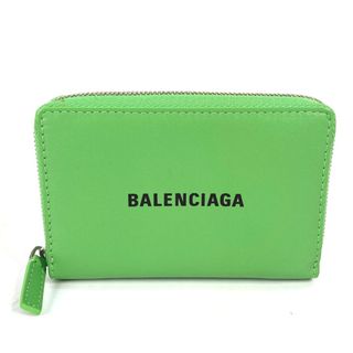 Balenciaga - バレンシアガ BALENCIAGA エブリデイ 616911 ラウンドファスナー カードケース コンパクトウォレット コインケース レザー グリーン