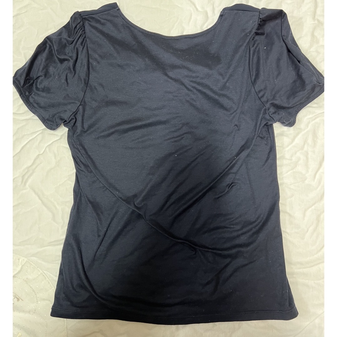 ketty(ケティ)のketty ケティ　Tシャツ　サイズ2 ネイビー　スーツ レディースのトップス(Tシャツ(半袖/袖なし))の商品写真