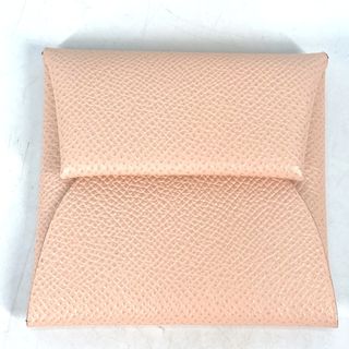 エルメス(Hermes)のエルメス HERMES バスティア 財布 二つ折り 小銭入れ 小物入れ コインケース ヴォーエプソン X刻 ローズ エグランタイン ピンク系 新品同様(コインケース)