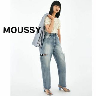 マウジー(moussy)の⭐︎黒いこぐま様専用⭐︎MOUSSY カットソー　半袖 ギャザー 白 シアー(カットソー(半袖/袖なし))