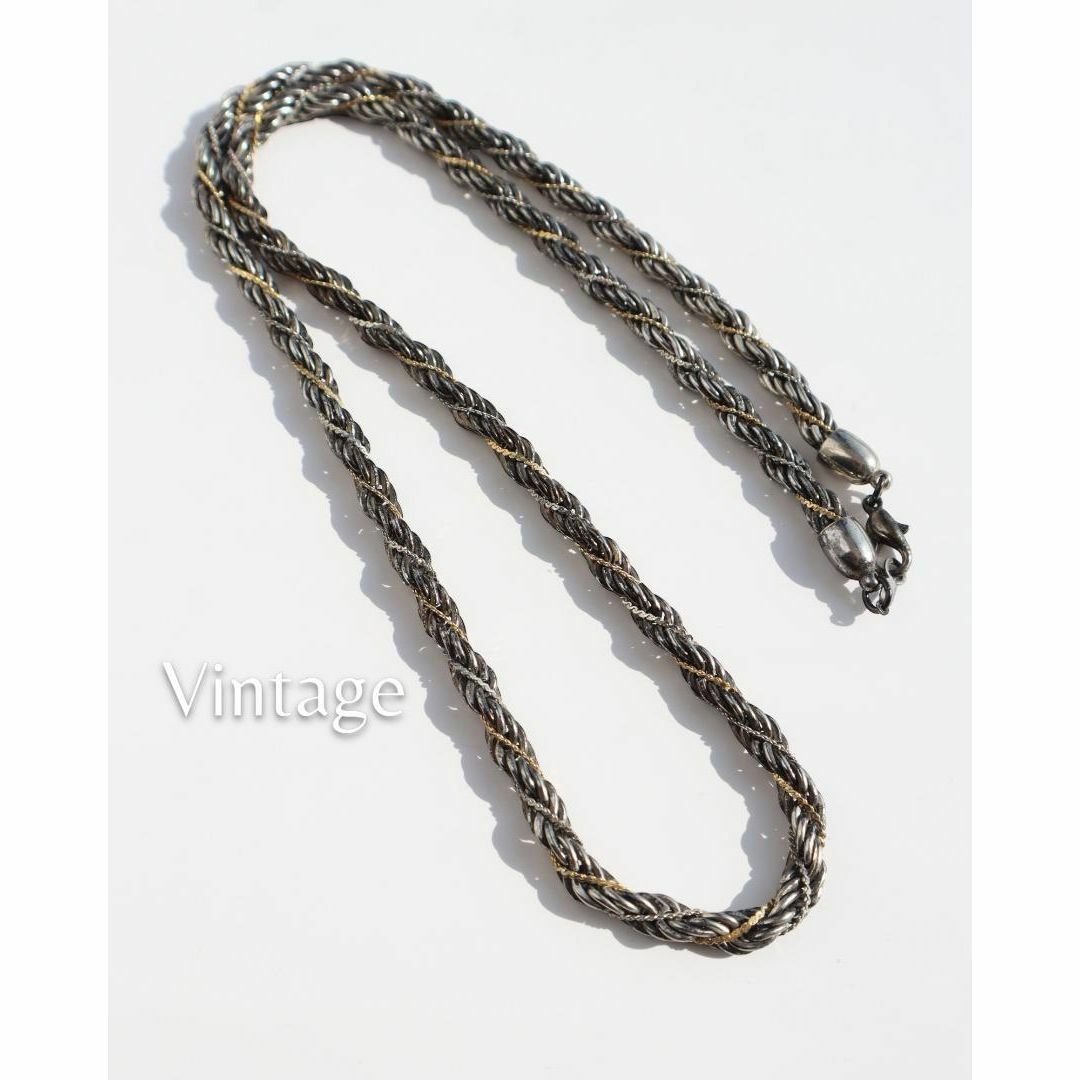 VINTAGE(ヴィンテージ)のトライカラー チャンキー ロープ チェーン vintage ロング ネックレス メンズのアクセサリー(ネックレス)の商品写真