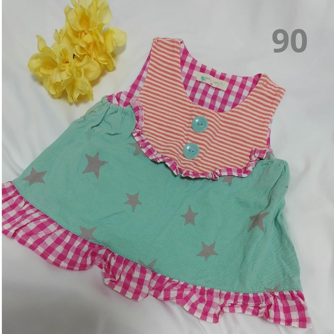 BABY CHEER 90チュニック キッズ/ベビー/マタニティのキッズ服女の子用(90cm~)(Tシャツ/カットソー)の商品写真
