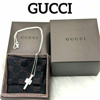 Gucci - 【付属品完備】GUCCI グッチ シルバーネックレス 926 クロス 十字架