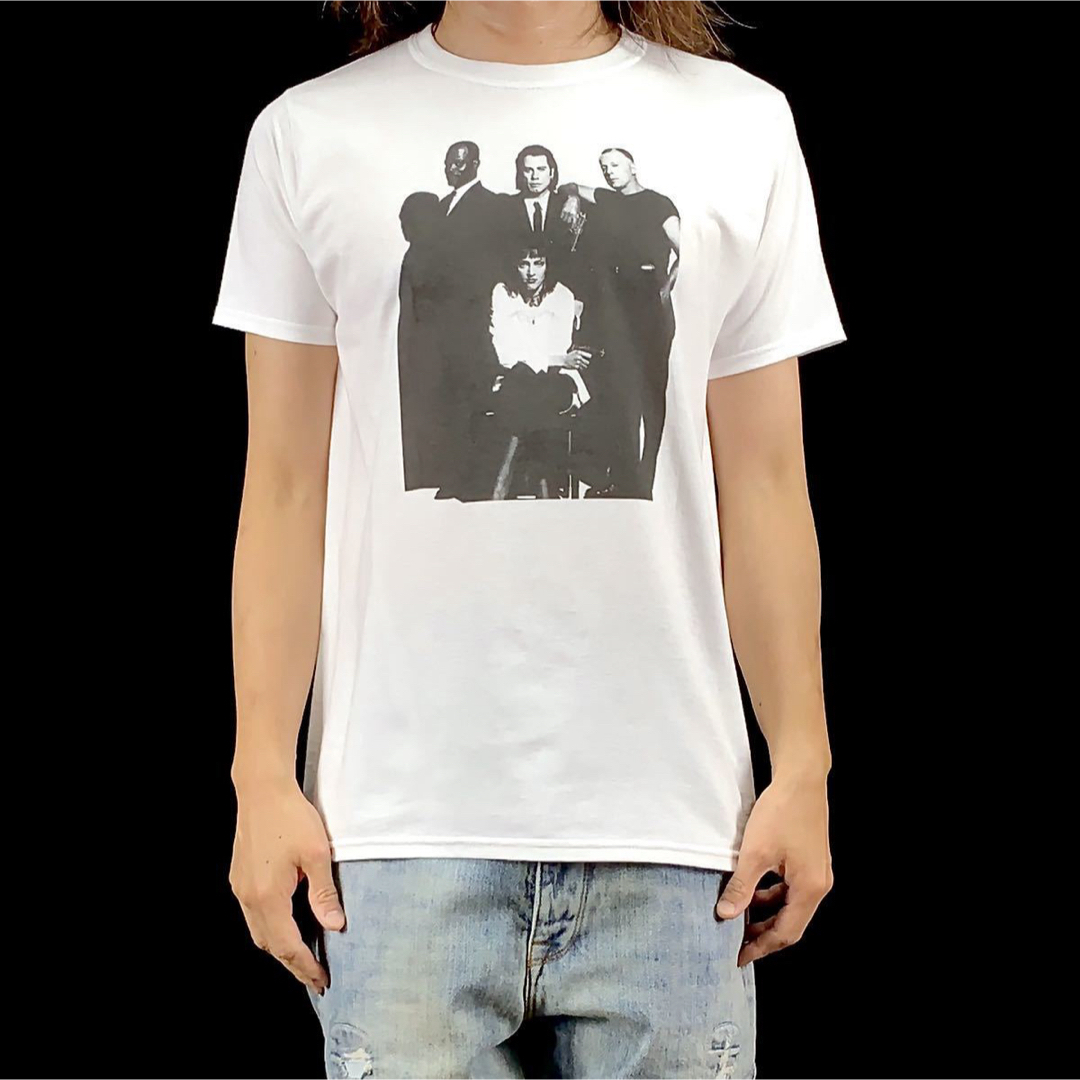 新品 パルプフィクション タランティーノ 映画 メインキャスト 女優 Tシャツ メンズのトップス(Tシャツ/カットソー(半袖/袖なし))の商品写真