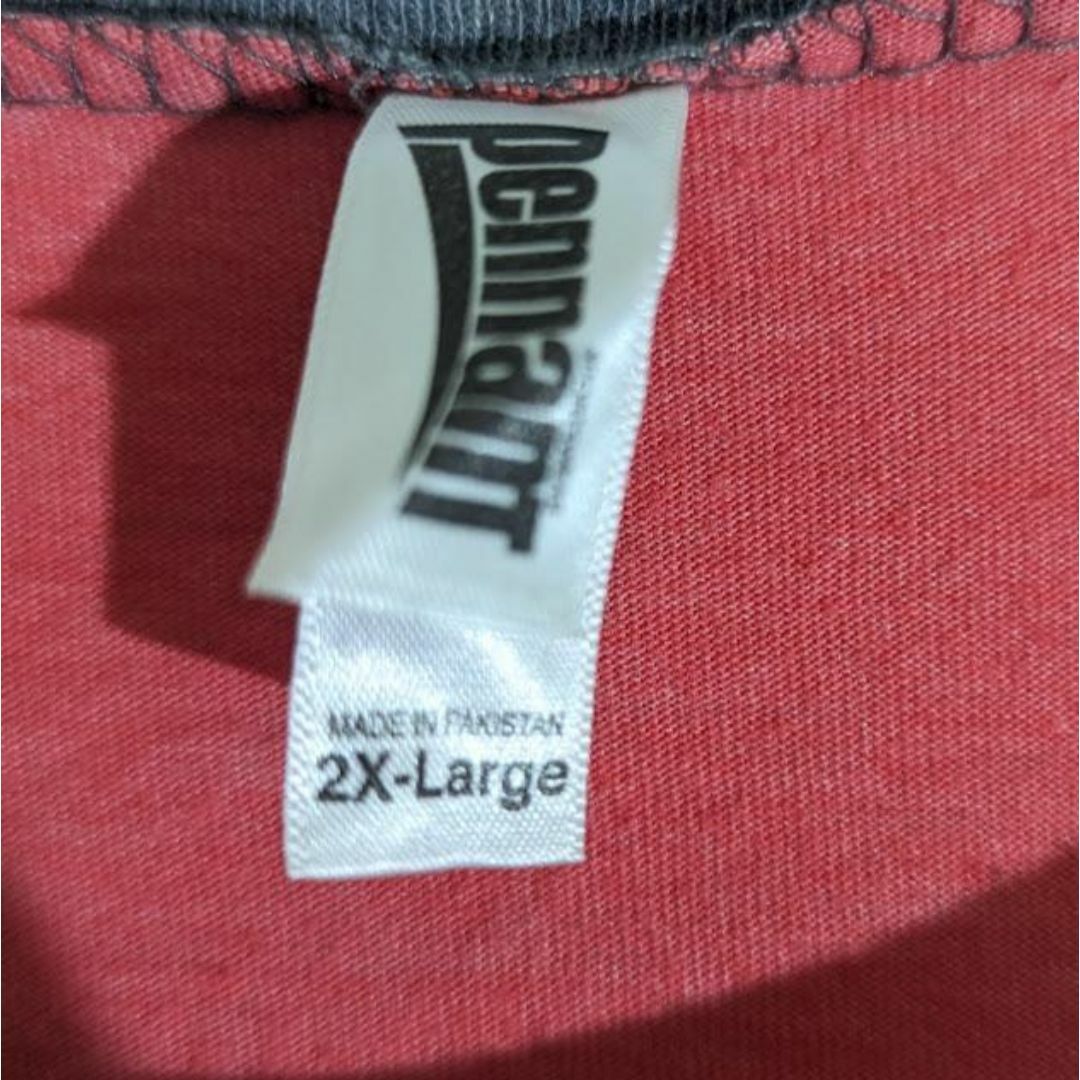 古着 ロンT アメカジ ラグラン グレー ピンク プリント ビンテージ メンズのトップス(Tシャツ/カットソー(七分/長袖))の商品写真