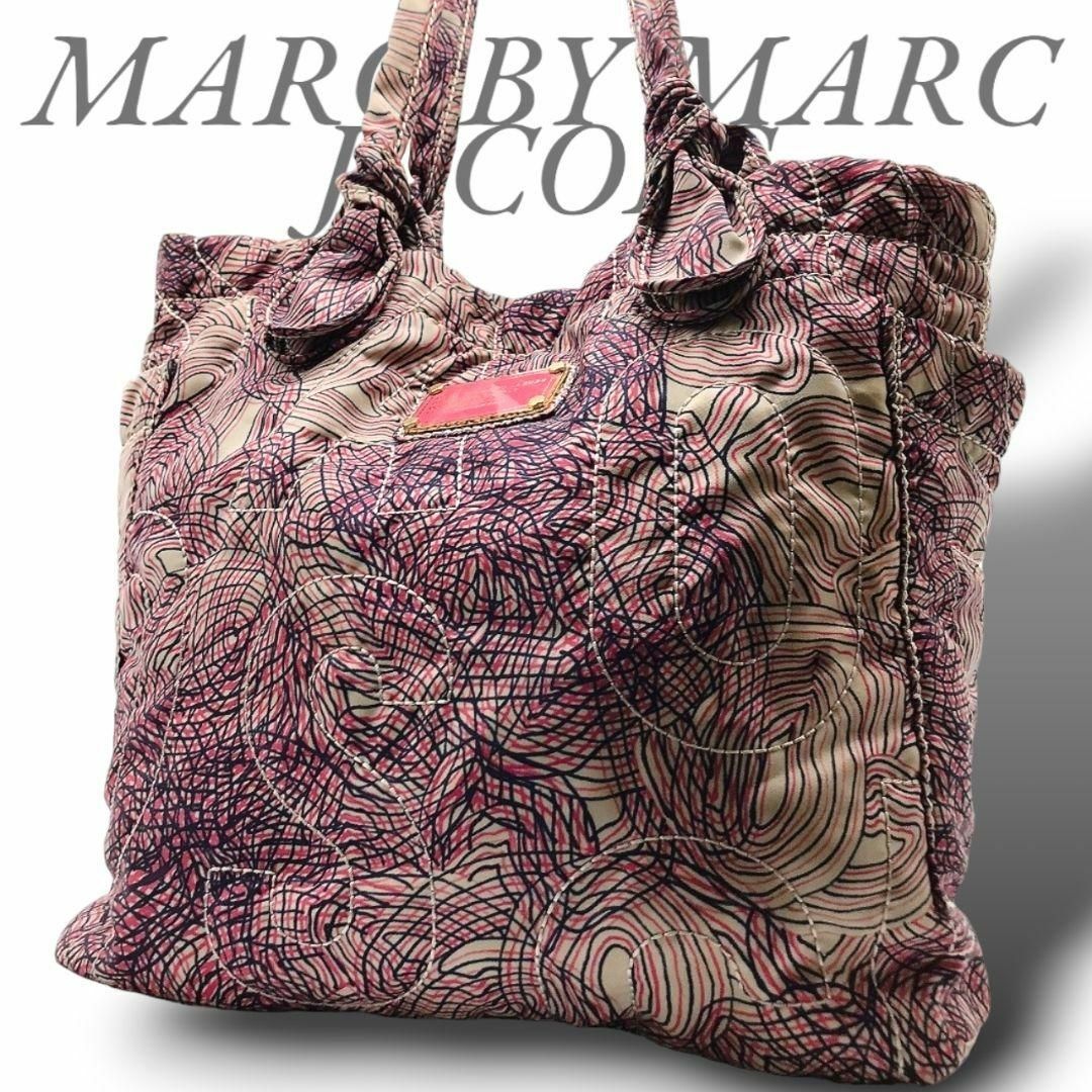 MARC BY MARC JACOBS(マークバイマークジェイコブス)の美品✧マークジェイコブス ナイロン トートバッグ  大容量 A4収納可 レディースのバッグ(ハンドバッグ)の商品写真