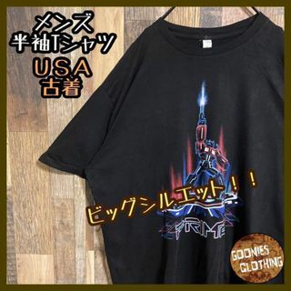 トランスフォーマー プライム Tシャツ ロボット USA古着 90s 半袖 黒(Tシャツ/カットソー(半袖/袖なし))