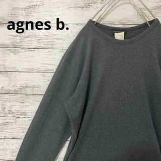 agnes d. バックプリントロンT トカゲ シンプル  グレー 1