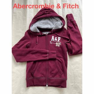 アバクロンビーアンドフィッチ(Abercrombie&Fitch)のアバクロ　フーデットパーカー　M エンジ　アバクロンビー　米購入　美品(パーカー)