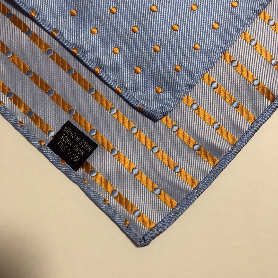 蝶ネクタイ ポケットチーフ２点セット/メンズ/スカイブルー メンズのファッション小物(ネクタイ)の商品写真