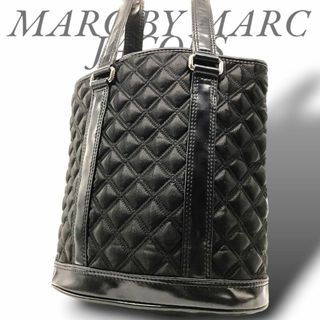 マークジェイコブス(MARC JACOBS)の美品✧マークジェイコブス トートバッグ キルティング エナメル A4 黒(トートバッグ)