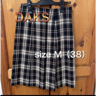 ダックス(DAKS)の《DAKS》膝丈チェックスカート　M(ひざ丈スカート)