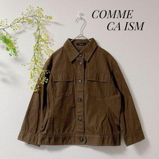 COMME CA ISM - COMME CA ISM コムサイズム ジャケット 白糸 ステッチ ブラウン L