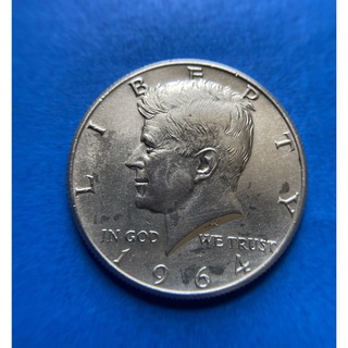 ケネディ　ハーフダラー銀貨　A04　1964　アメリカ　JFK(貨幣)