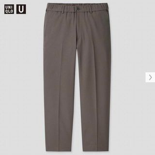 ユニクロ(UNIQLO)のUNIQLO U ワイドフィットテーパードパンツ ダークグレー 2020AW(スラックス)