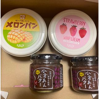 カルディ(KALDI)のカルディ　パンのおとも　いちごホイップ　小倉あんバター　ぬって焼いたらメロンパン(缶詰/瓶詰)