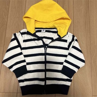 プチバトー(PETIT BATEAU)の【プチバトー】パーカー　ボーダー　95㎝　美品(ジャケット/上着)