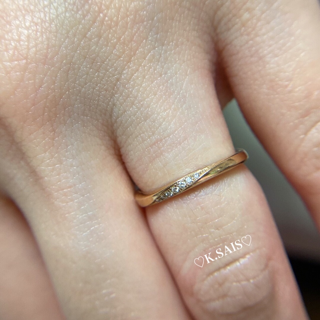 俄(ニワカ)のNIWAKA 俄  K18 ダイヤモンド リング K18PG 結婚指輪  Pt レディースのアクセサリー(リング(指輪))の商品写真