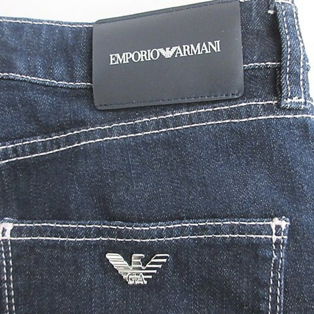 Emporio Armani(エンポリオアルマーニ)のエンポリオアルマーニ パンツ デニム ジーンズ ストレート ロング 紺 28 レディースのパンツ(デニム/ジーンズ)の商品写真
