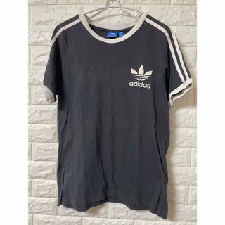 アディダス(adidas)のadidas アディダス ブラック Tシャツ 3本ライン Mサイズ(Tシャツ/カットソー(半袖/袖なし))