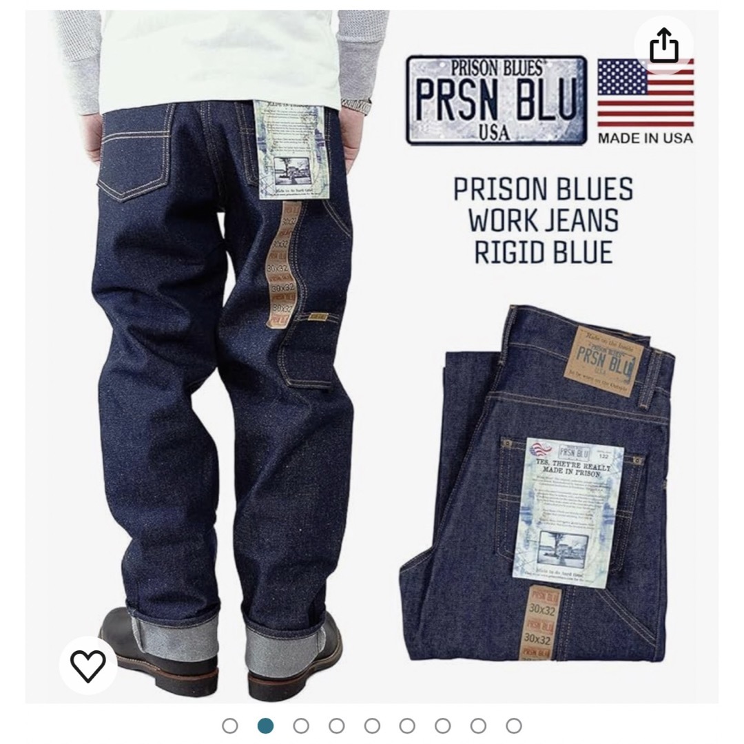 prsn blu プリズンブルース　w34 メンズのパンツ(デニム/ジーンズ)の商品写真