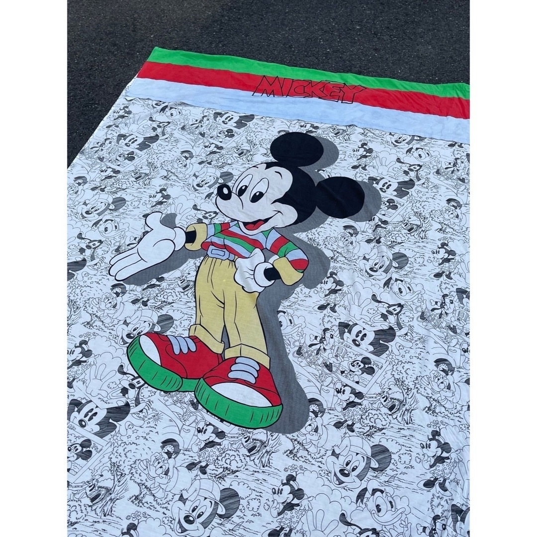 Disney - ミッキーマウス ミッキー 生地 布 ヴィンテージ 80s の Disney - ミッキーマウス ミッキー 生地 布 ヴィンテージ 80s の