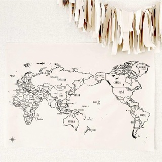 世界地図　タペストリー(絵画/タペストリー)