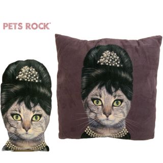 PETS ROCK ペッツロック UK製 オードリーヘップバーン 猫 クッション(クッション)