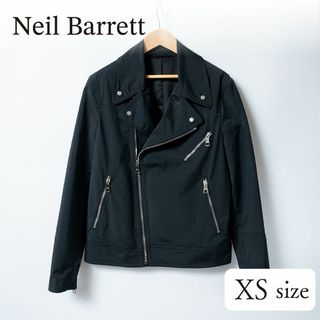 ニールバレット(NEIL BARRETT)のNeil Barrett ニールバレット ナイロンライダースジャケット 黒 XS(ナイロンジャケット)