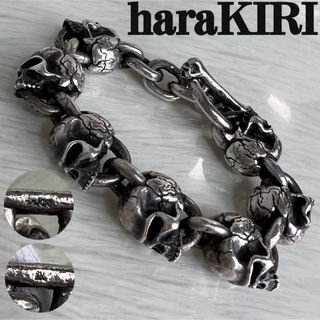 希少♡銀925♡haraKIRI ハラキリ 7連 ラージ スカル ブレスレット(ブレスレット)