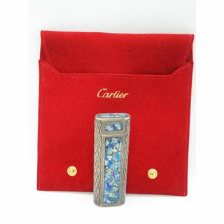 カルティエ(Cartier)の着火確認済 カルティエ ライター (メレダイヤ22石、オパール装飾)(タバコグッズ)