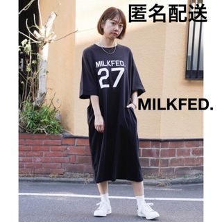 ミルクフェド(MILKFED.)のミルクフェド LOGO FOOTBALL DRESS フットボールワンピース(ロングワンピース/マキシワンピース)