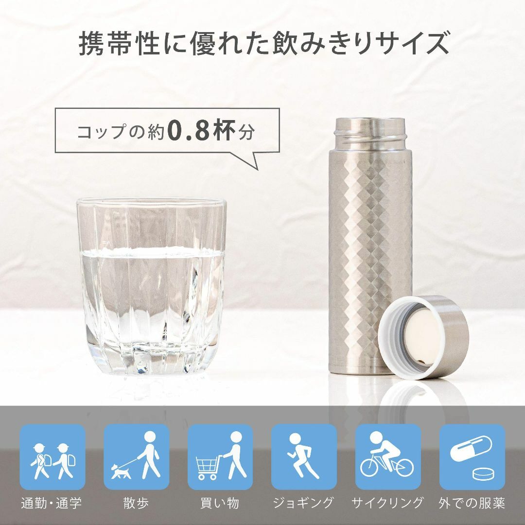 【色: シルバー】Atlas(アトラス) 水筒 160ml ミニサイズ 真空 断 インテリア/住まい/日用品のキッチン/食器(弁当用品)の商品写真