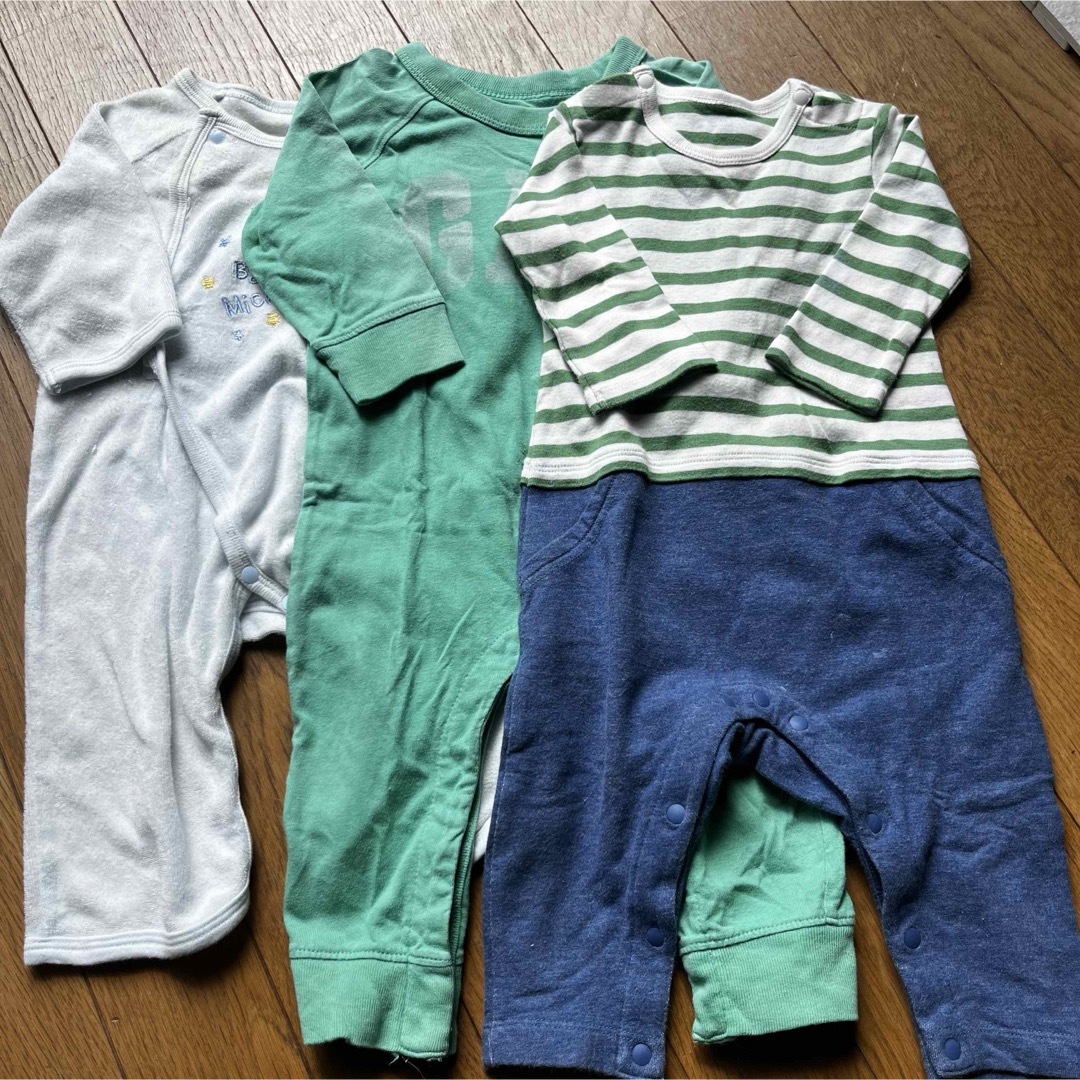 babyGAP(ベビーギャップ)のbaiya70男の子ロンパースまとめ売り長袖長ズボンユニクロギャップディズニー キッズ/ベビー/マタニティのベビー服(~85cm)(ロンパース)の商品写真