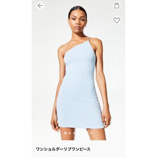 H&M - 未使用　H&M  DIVIDED リブワンショルダーワンピース