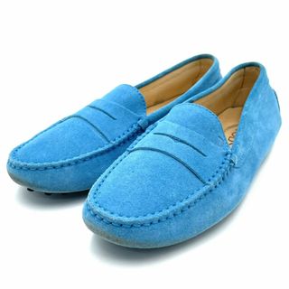 TOD’S トッズ 靴 ゴンミー二 ドライビングシューズ 靴 くつ 37½ スウェード    ブルー 青 メンズ【中古品】